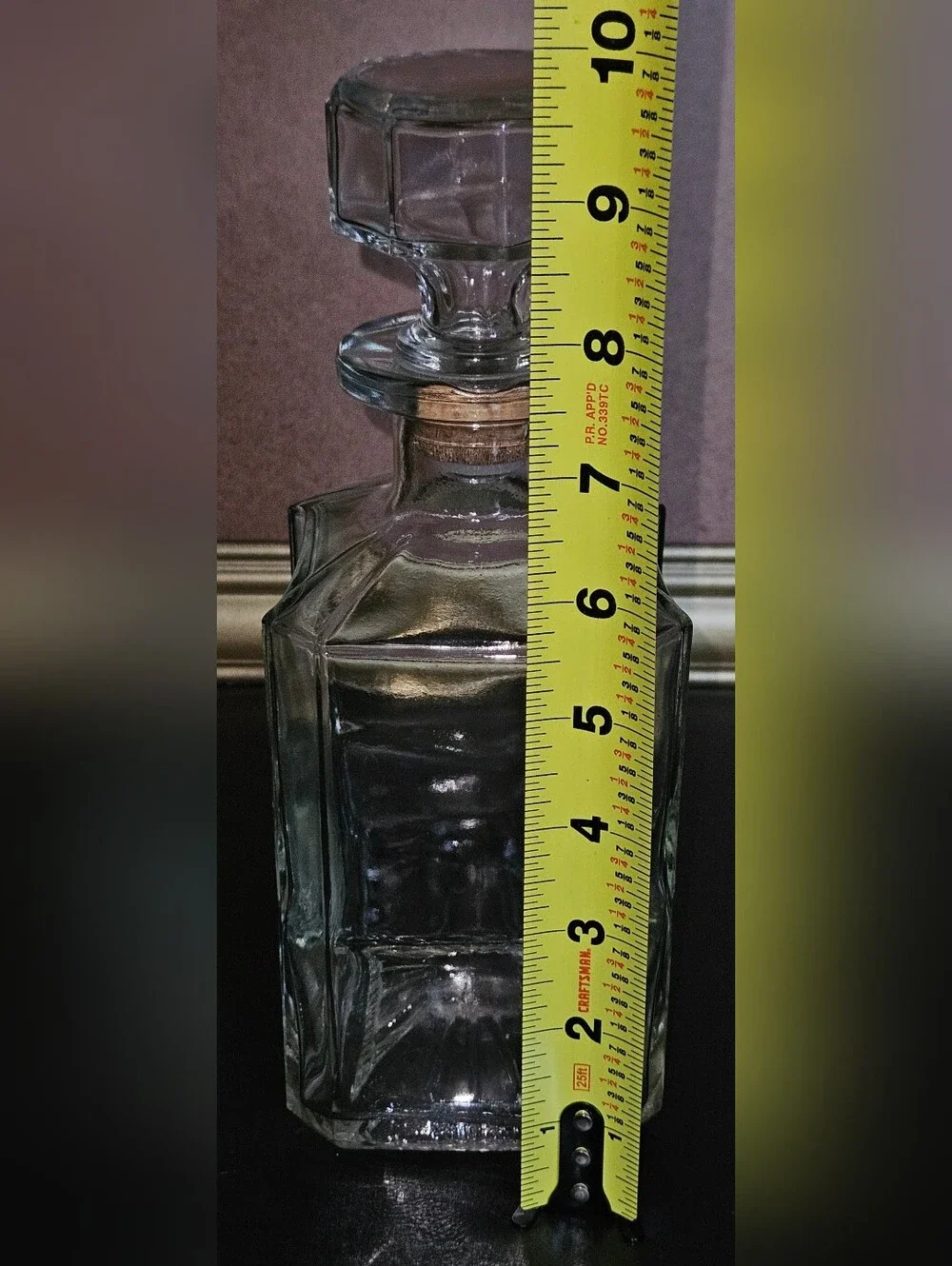 Vintage MCM Bar Cart Decanter Whiskey Scotch Bottle Retro Boho Farmhouse Rustic